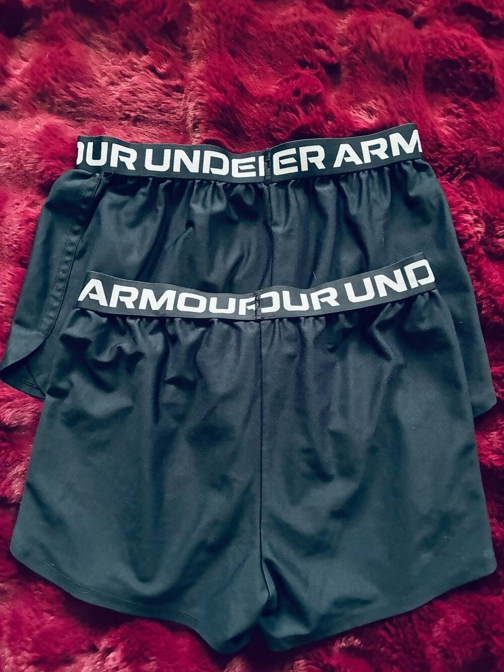 Under Armour Kids Girls HeatGear Play Up 3.0 Training Shorts 2 Pk Blk A554